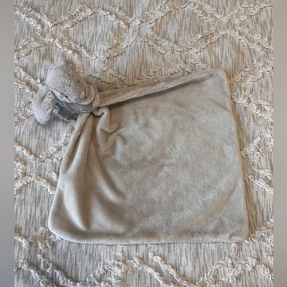 Jellycat Grey Bunny Rabbit Lovey Security Blanket Plush Stuffed - Picture 3 of 8